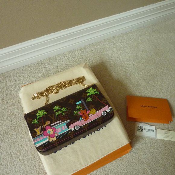 LOUIS VUITTON Felicie Pochette LV Logo Canvas Chain Strap Bag (LIMITED EDITION) - Picture 6 of 16